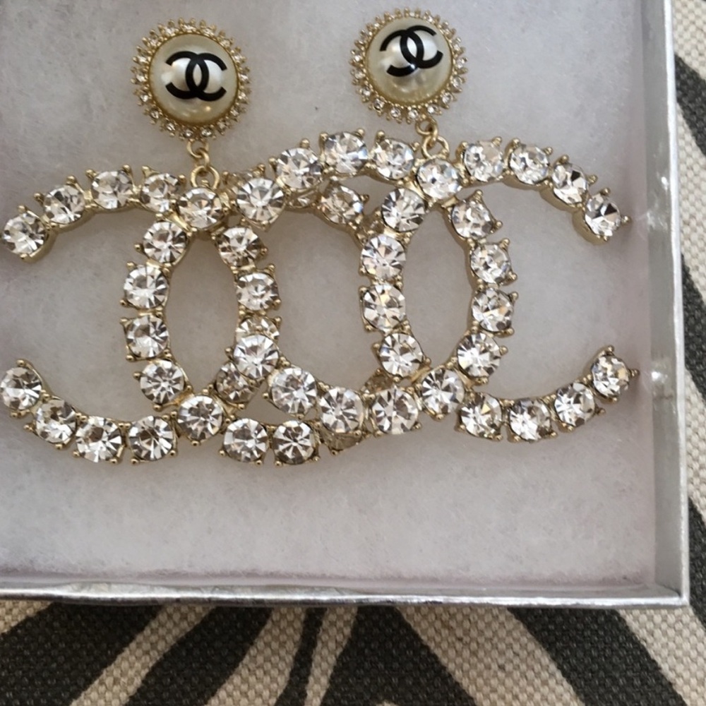 Authentic Chanel CC Earrings